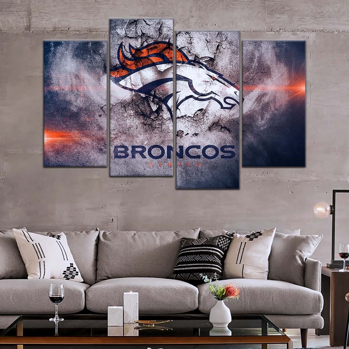 American Football Canvas Wall Art - AF5238 - Denver Broncos - NFL Teams