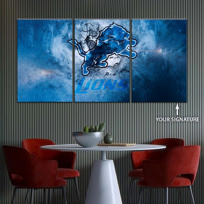 American Football Canvas Wall Art - AF5239 - Detroit Lions - NFL Teams