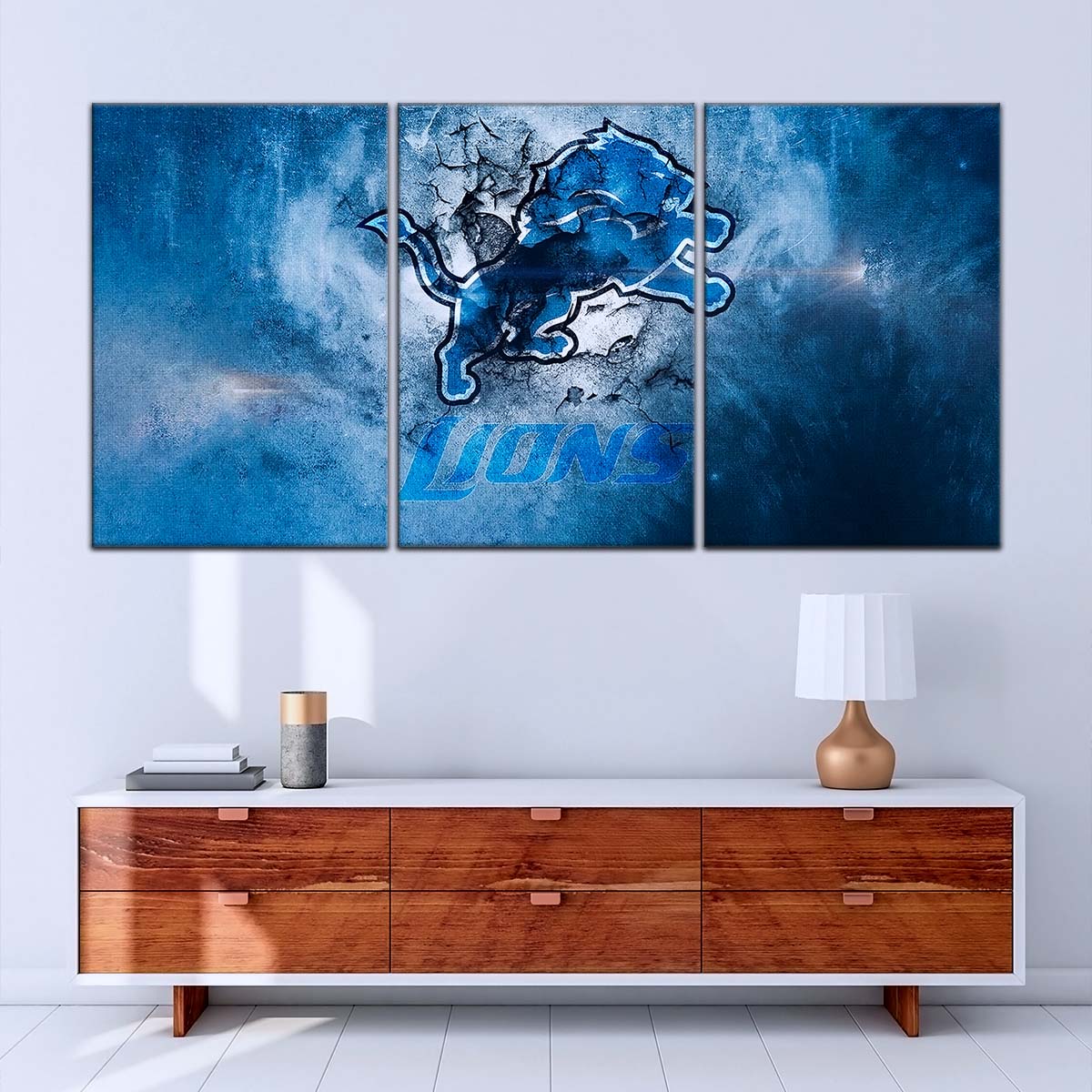 American Football Canvas Wall Art - AF5239 - Detroit Lions - NFL Teams
