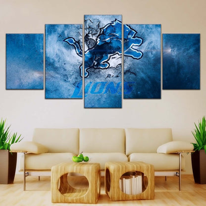 American Football Canvas Wall Art - AF5239 - Detroit Lions - NFL Teams