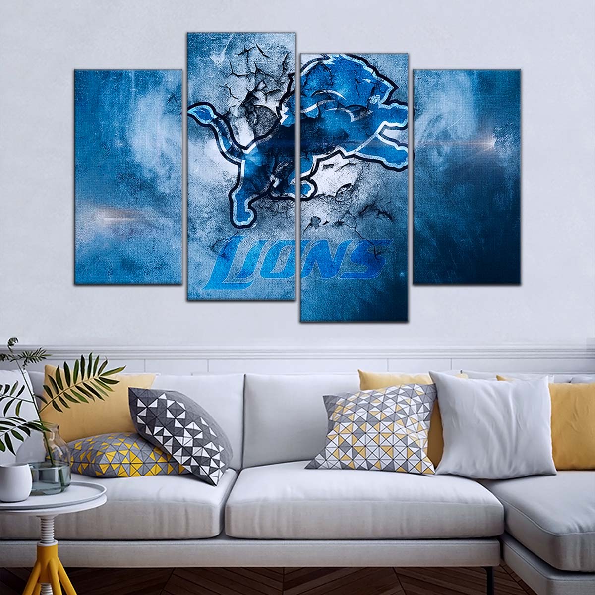 American Football Canvas Wall Art - AF5239 - Detroit Lions - NFL Teams
