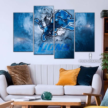 American Football Canvas Wall Art - AF5239 - Detroit Lions - NFL Teams