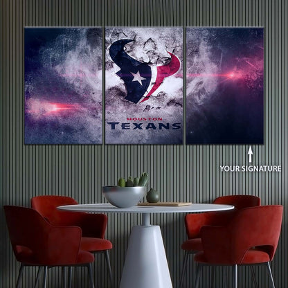 American Football Canvas Wall Art - AF5241 - Houston Texans - NFL Teams