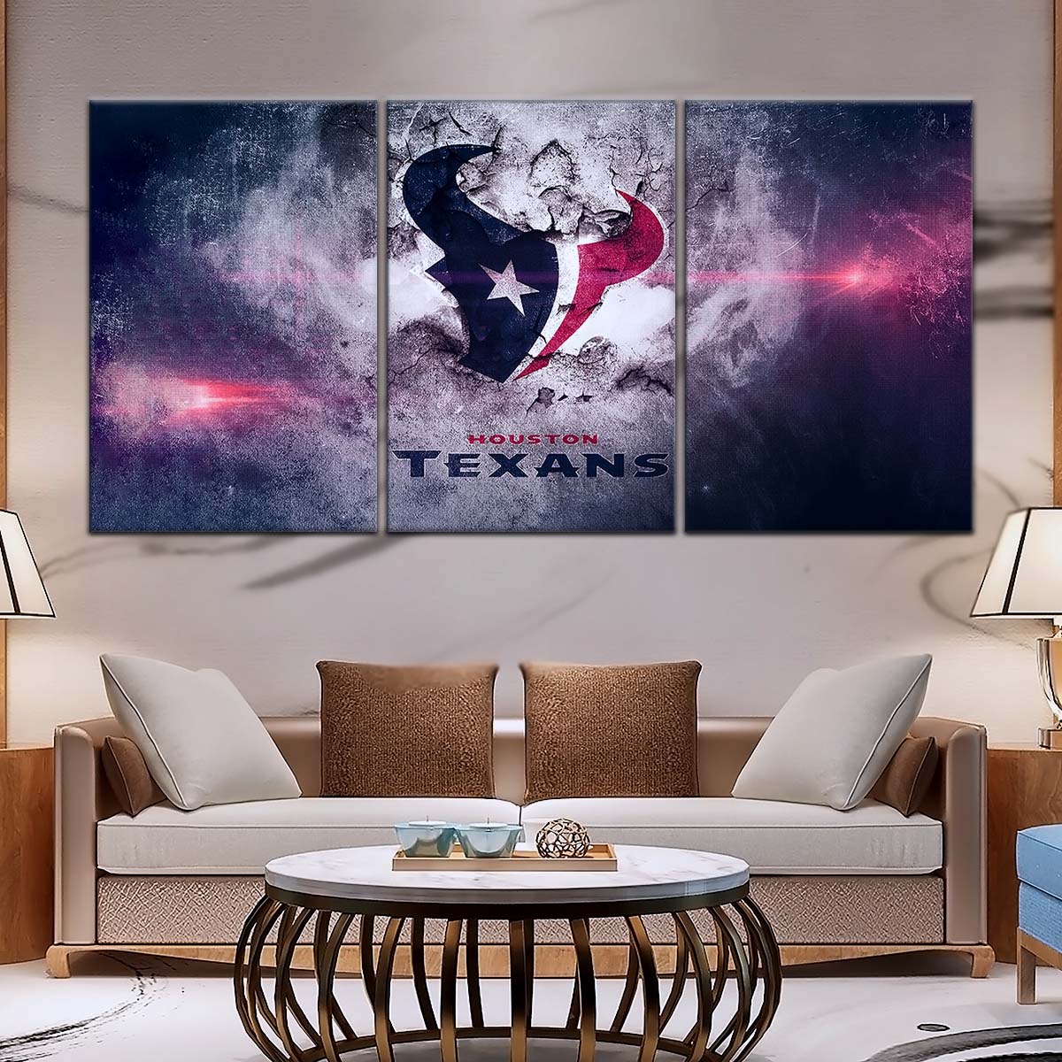 American Football Canvas Wall Art - AF5241 - Houston Texans - NFL Teams