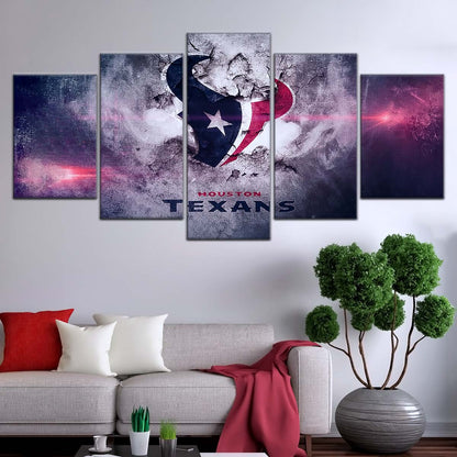 American Football Canvas Wall Art - AF5241 - Houston Texans - NFL Teams