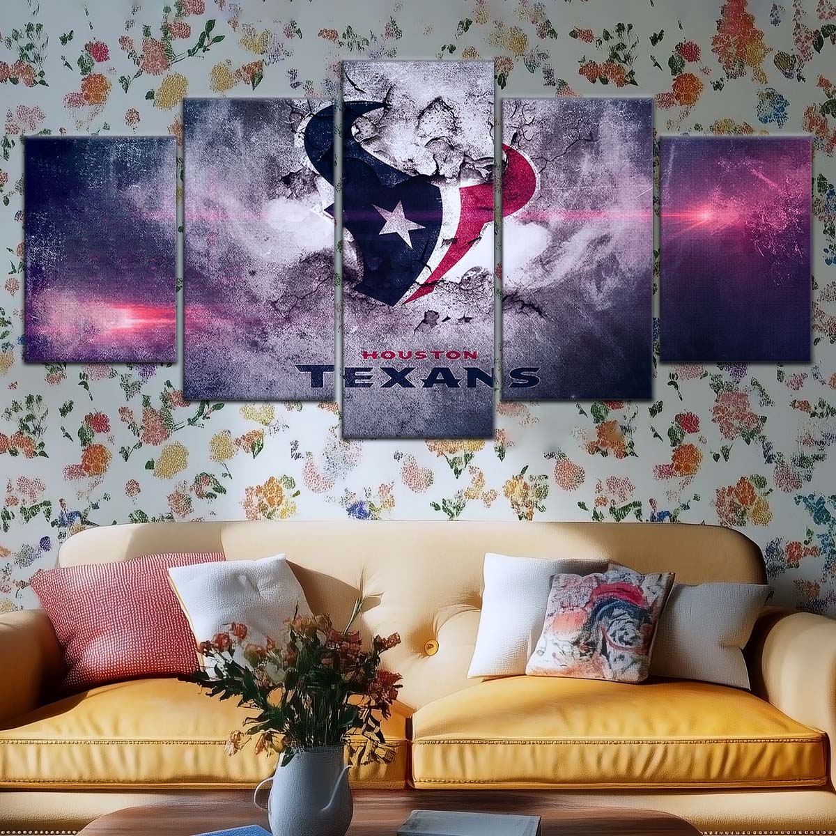 American Football Canvas Wall Art - AF5241 - Houston Texans - NFL Teams