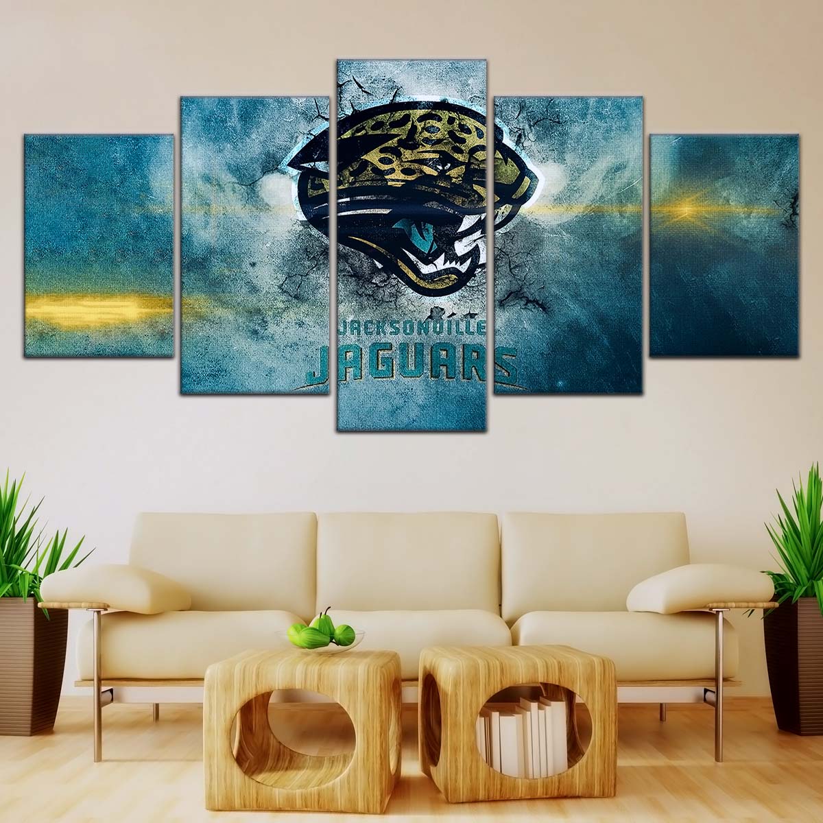 American Football Canvas Wall Art - AF5243 - Jacksonville Jaguars - NFL Teams