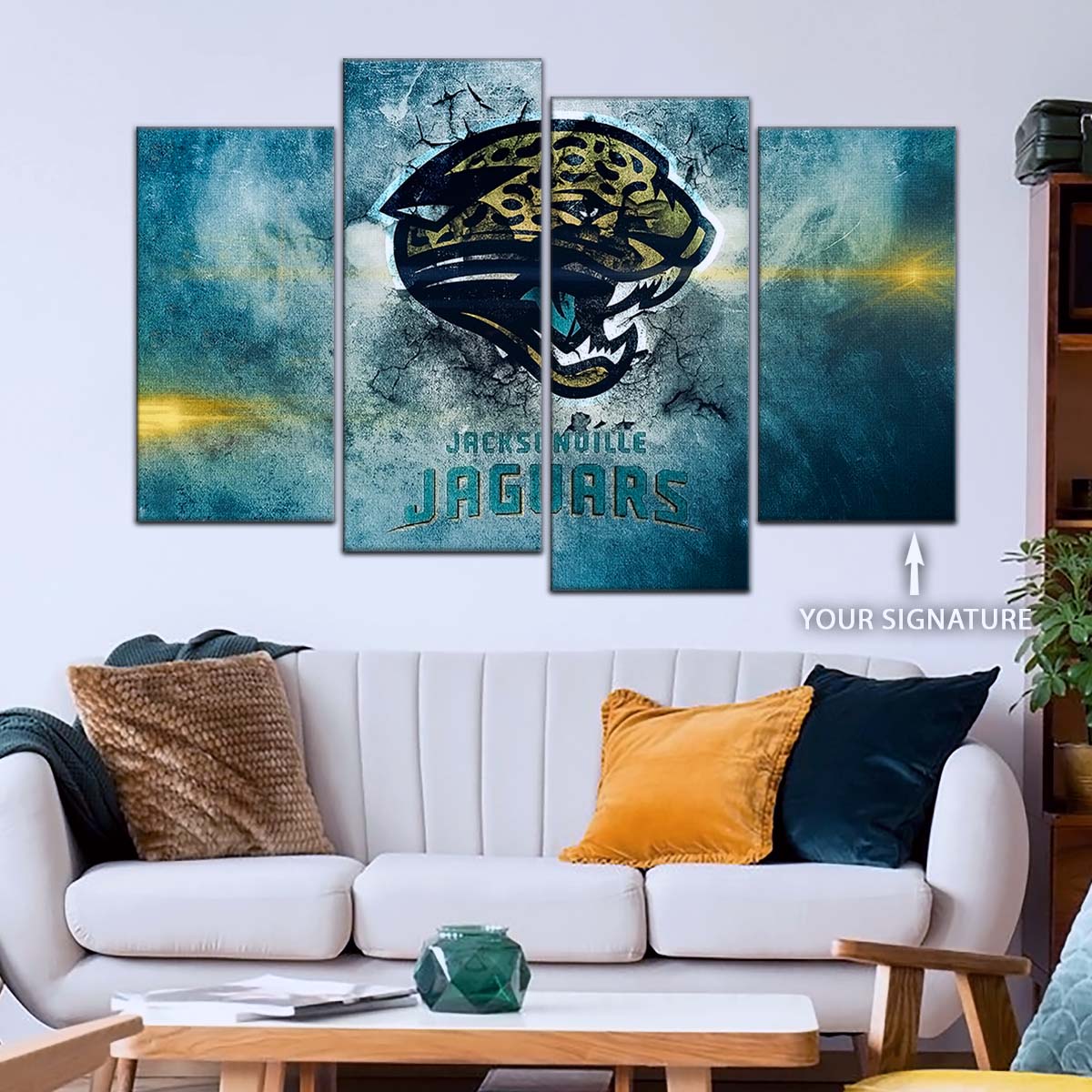 American Football Canvas Wall Art - AF5243 - Jacksonville Jaguars - NFL Teams