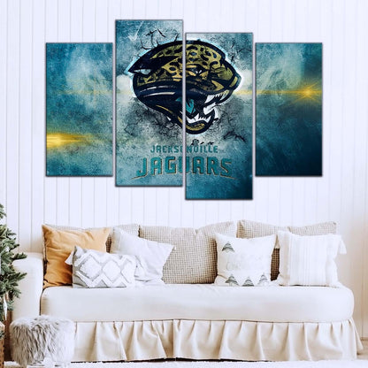 American Football Canvas Wall Art - AF5243 - Jacksonville Jaguars - NFL Teams