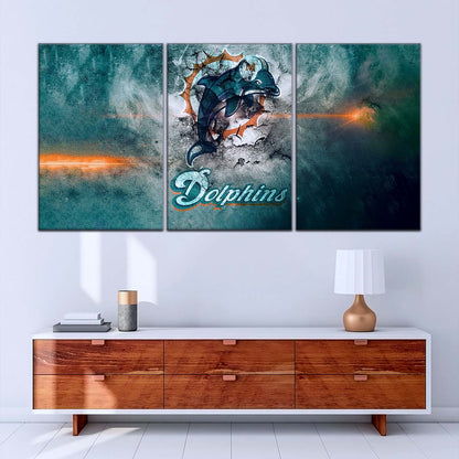 American Football Wall Art - AF5245 - Miami Dolphins - NFL Football Team - American Football Poster - American Football Canvas