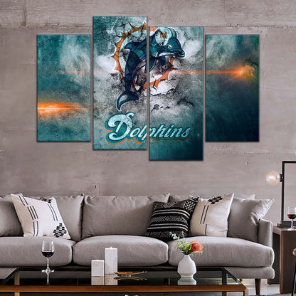 American Football Wall Art - AF5245 - Miami Dolphins - NFL Football Team - American Football Poster - American Football Canvas