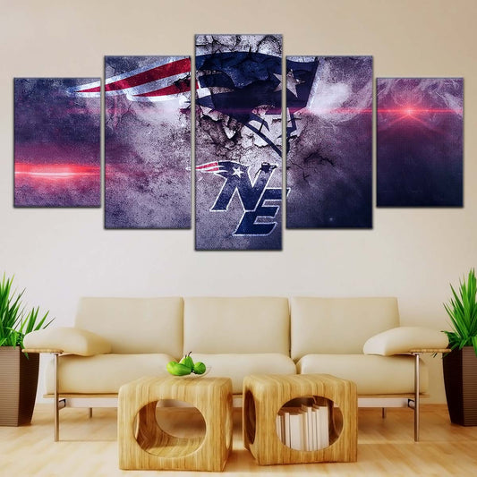 American Football Canvas Wall Art - AF5247 - New England Patriots - NFL Teams
