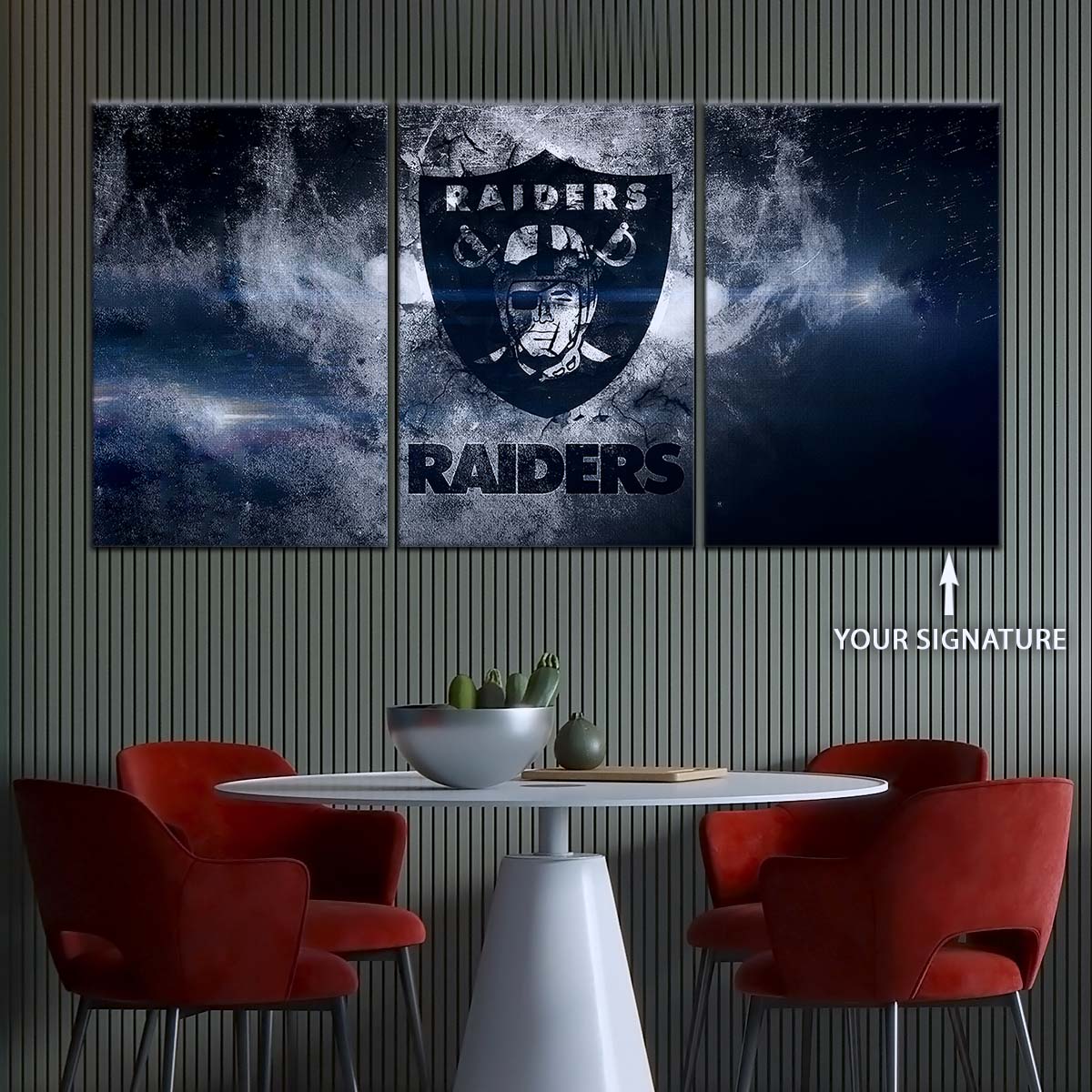 American Football Canvas Wall Art - AF5251 - Oakland Raiders - NFL Teams