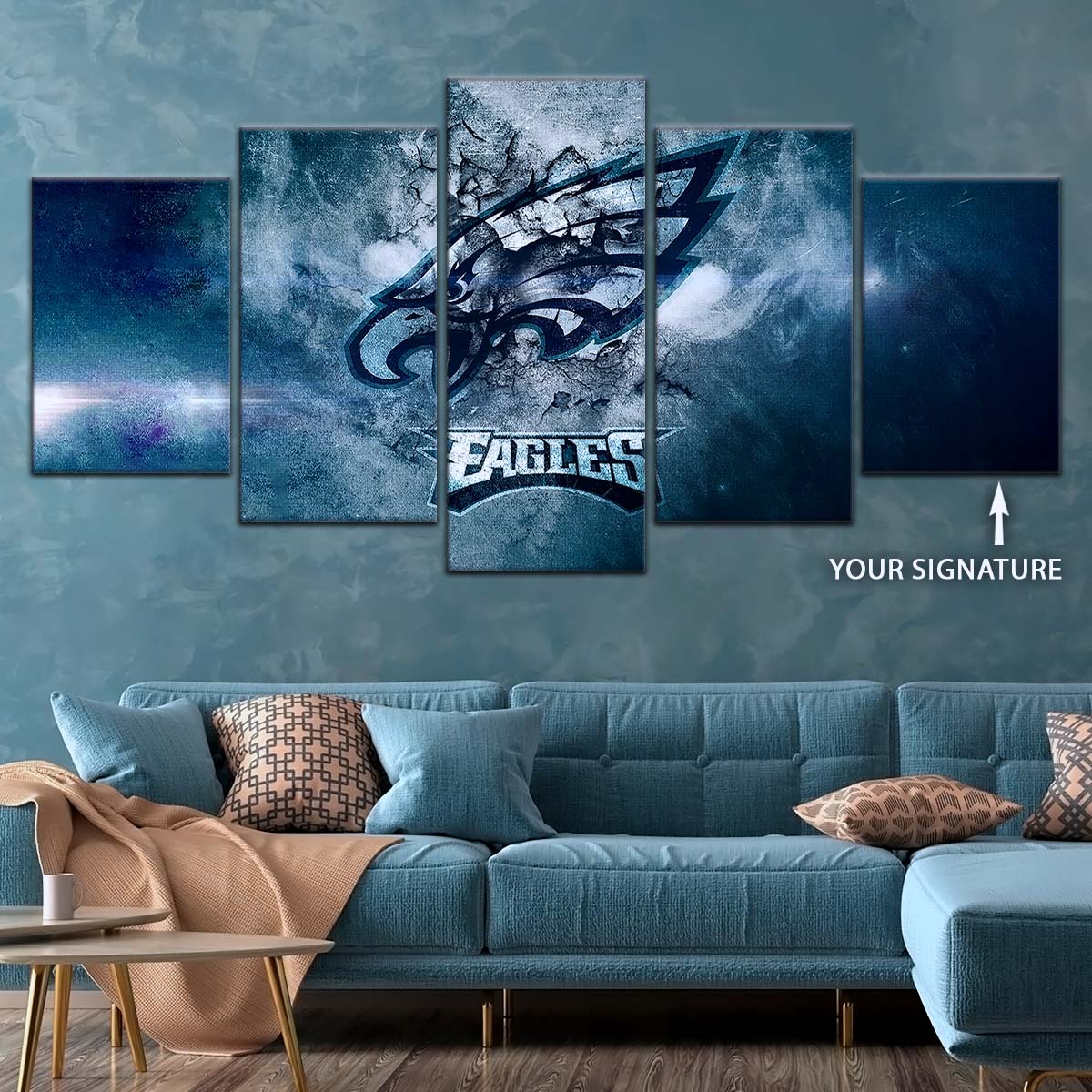 American Football Canvas Wall Art - AF5252 - Philadelphia Eagles - NFL Teams