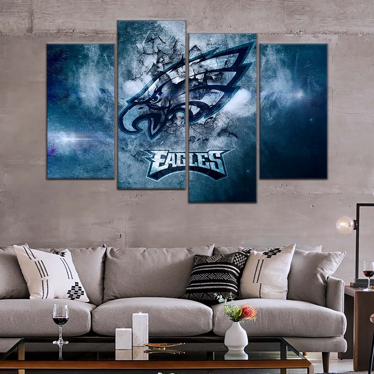 American Football Canvas Wall Art - AF5252 - Philadelphia Eagles - NFL Teams