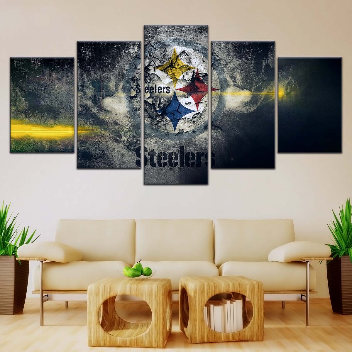 American Football Canvas Wall Art - AF5253 - Pittsburgh Steelers - NFL Teams