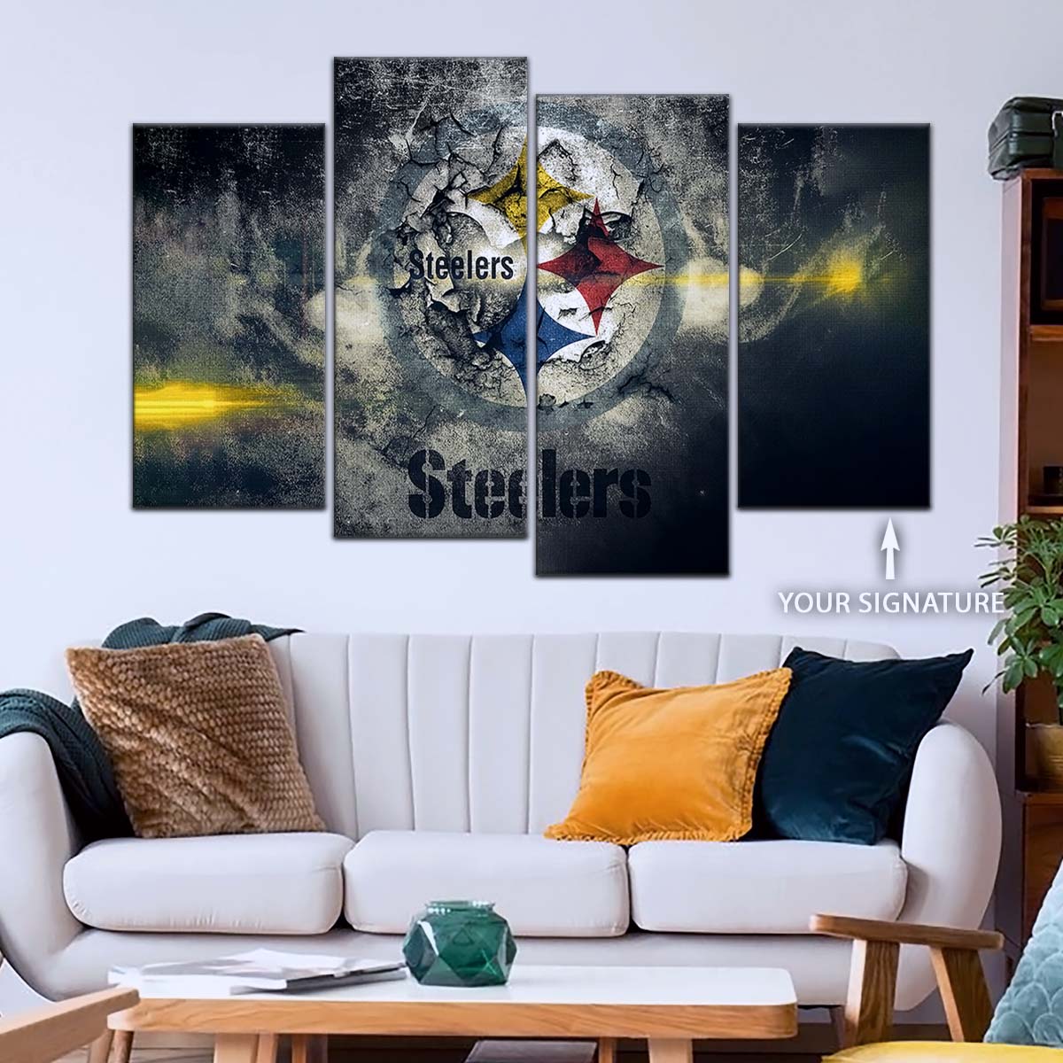 American Football Canvas Wall Art - AF5253 - Pittsburgh Steelers - NFL Teams