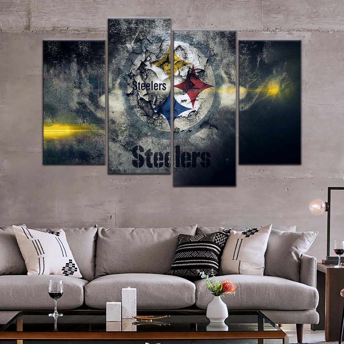 American Football Canvas Wall Art - AF5253 - Pittsburgh Steelers - NFL Teams
