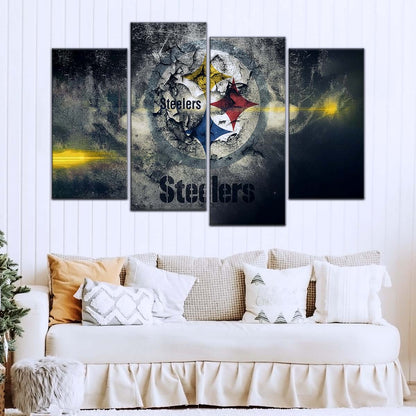 American Football Canvas Wall Art - AF5253 - Pittsburgh Steelers - NFL Teams