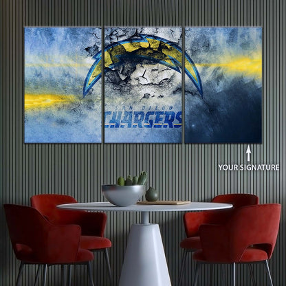 American Football Canvas Wall Art - AF5254 - San Diego Chargers - NFL Teams