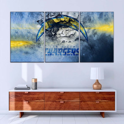 American Football Canvas Wall Art - AF5254 - San Diego Chargers - NFL Teams