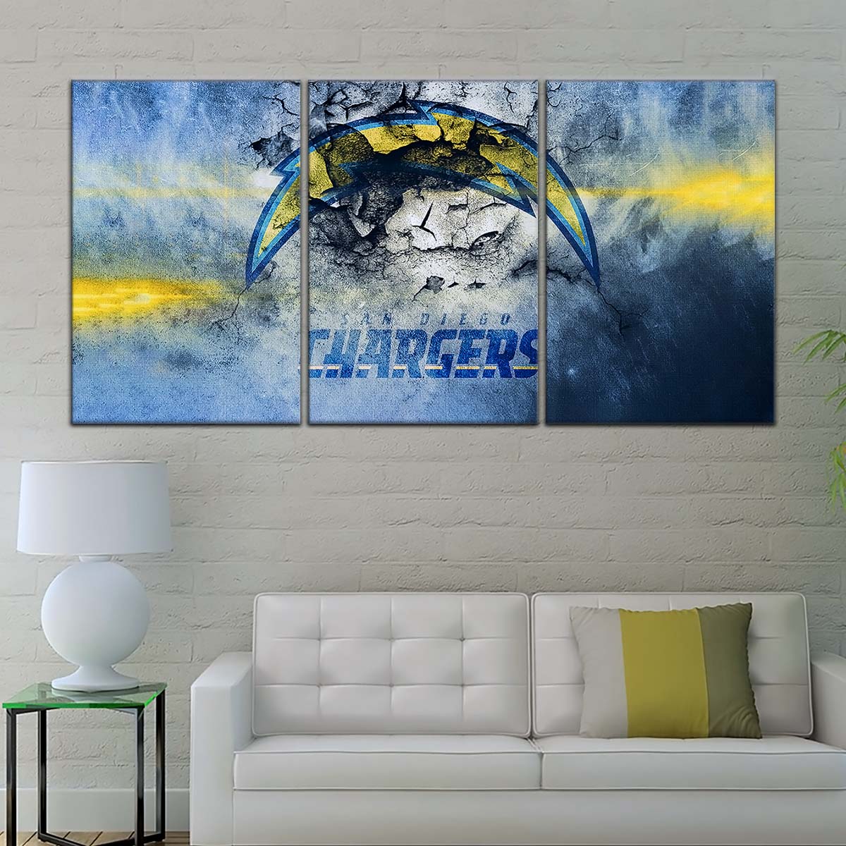 American Football Canvas Wall Art - AF5254 - San Diego Chargers - NFL Teams