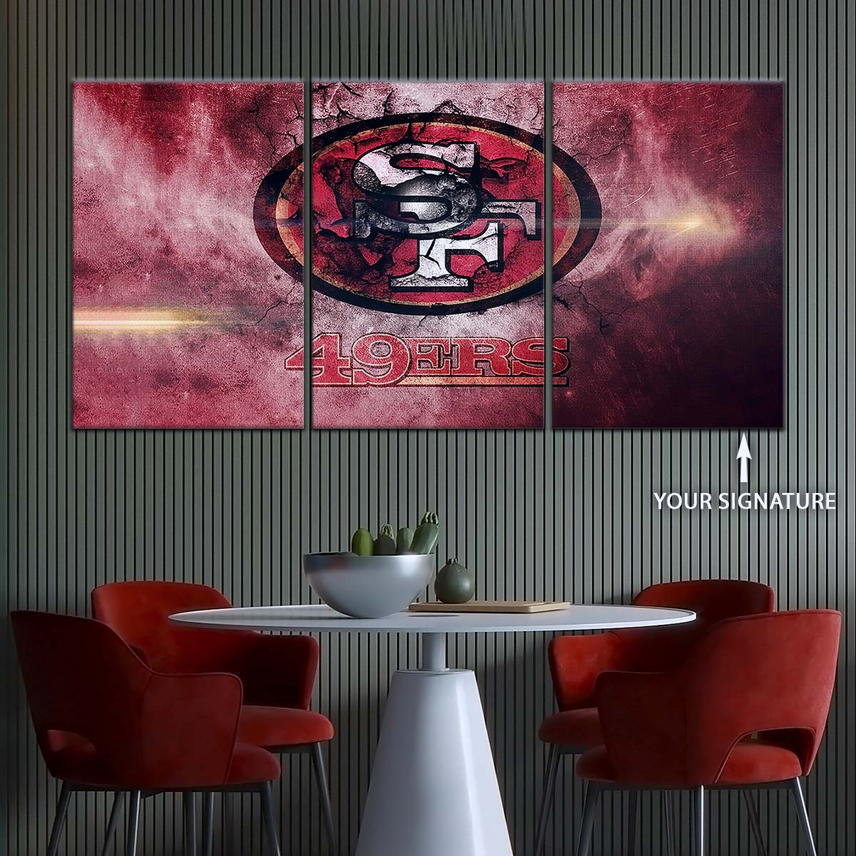 American Football Canvas Wall Art - AF5255 - San Francisco 49ers - NFL Teams