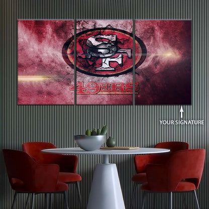 American Football Canvas Wall Art - AF5255 - San Francisco 49ers - NFL Teams