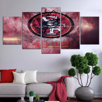 American Football Canvas Wall Art - AF5255 - San Francisco 49ers - NFL Teams