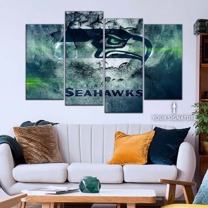 American Football Canvas Wall Art - AF5256 - Seattle Seahawks - NFL Teams