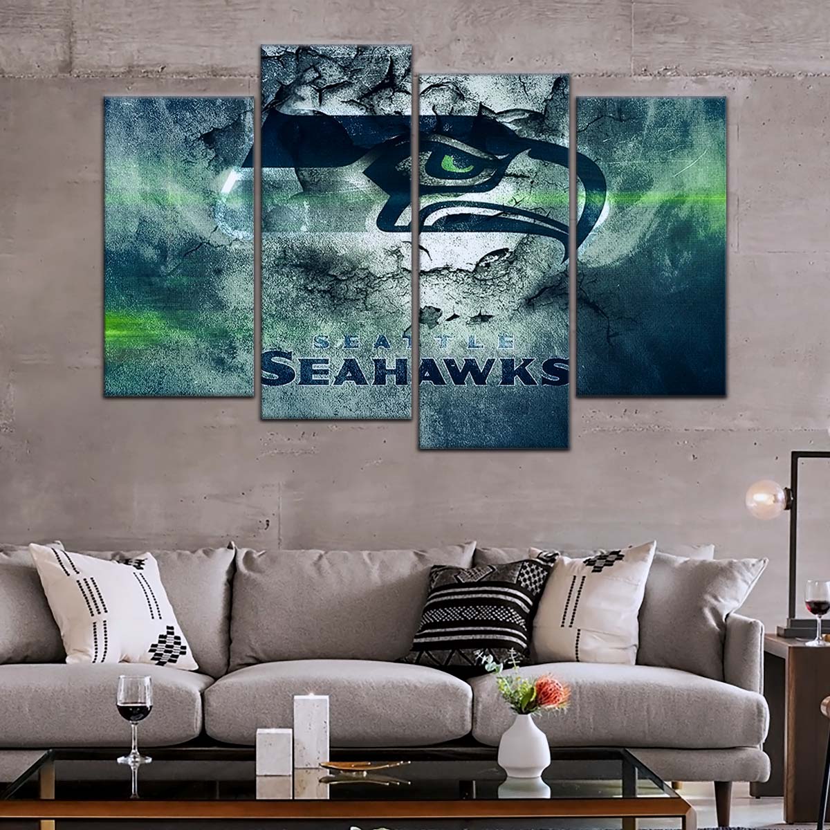 American Football Canvas Wall Art - AF5256 - Seattle Seahawks - NFL Teams