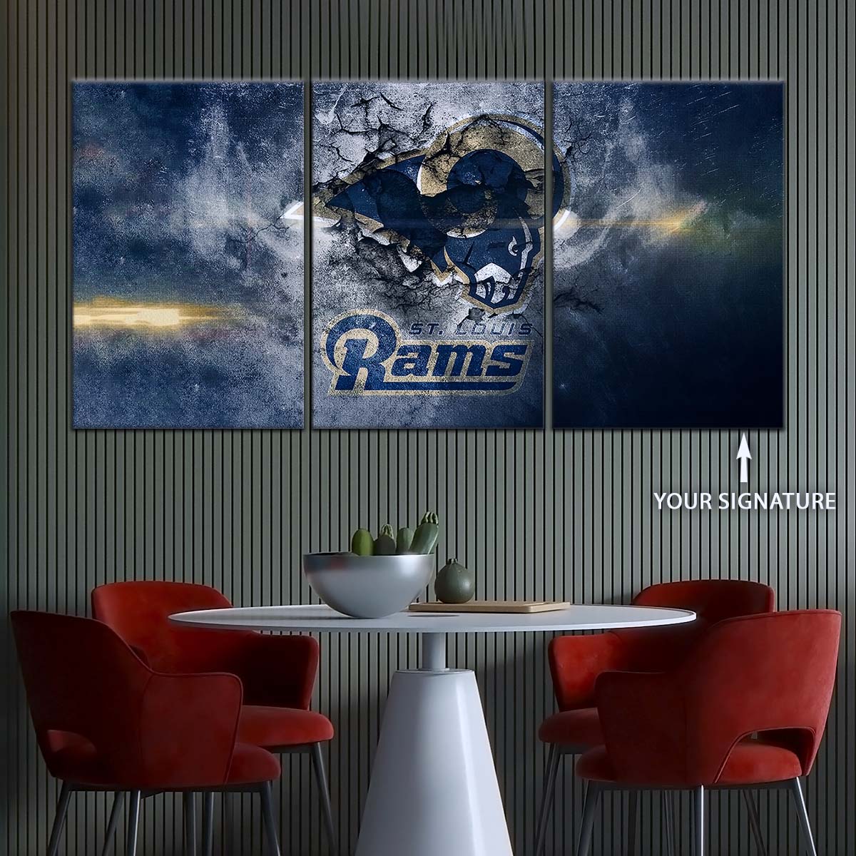 American Football Canvas Wall Art - AF5257 - St.Louis Rams - NFL Teams