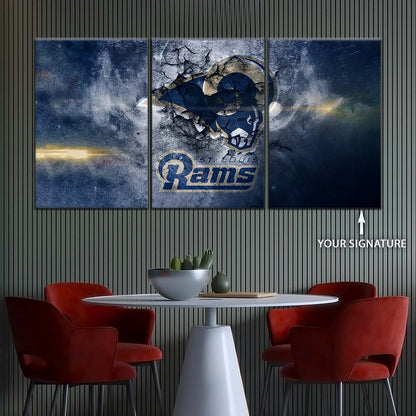 American Football Canvas Wall Art - AF5257 - St.Louis Rams - NFL Teams