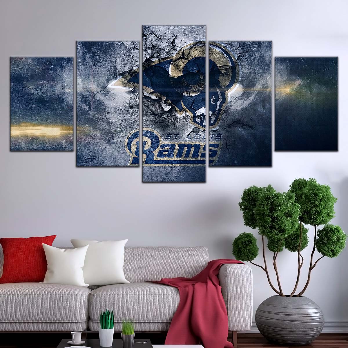 American Football Canvas Wall Art - AF5257 - St.Louis Rams - NFL Teams