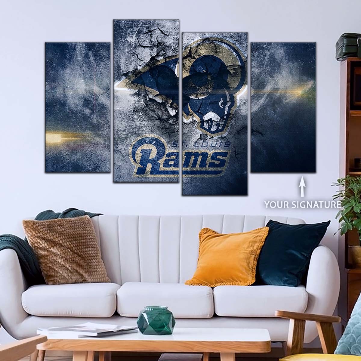 American Football Canvas Wall Art - AF5257 - St.Louis Rams - NFL Teams