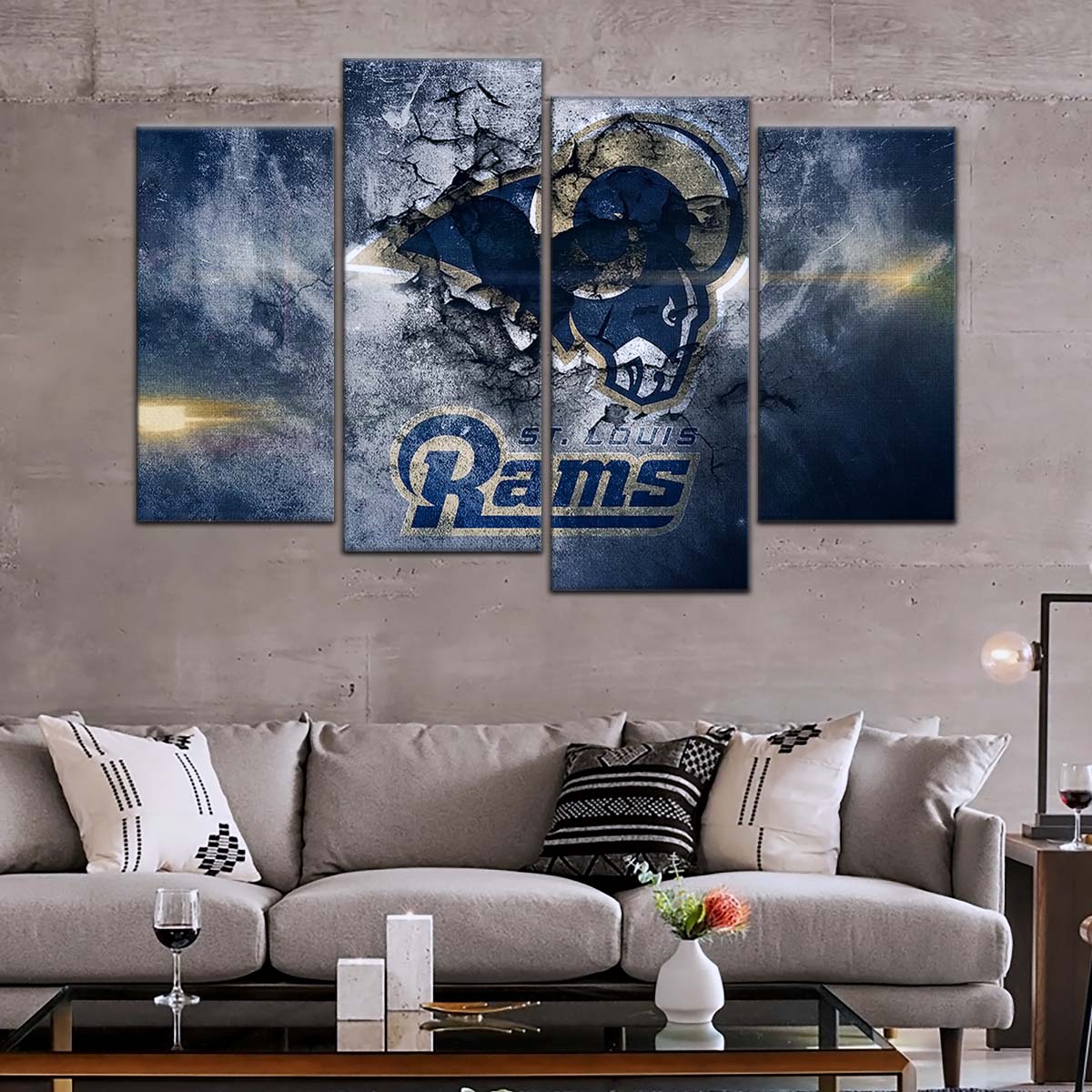 American Football Canvas Wall Art - AF5257 - St.Louis Rams - NFL Teams