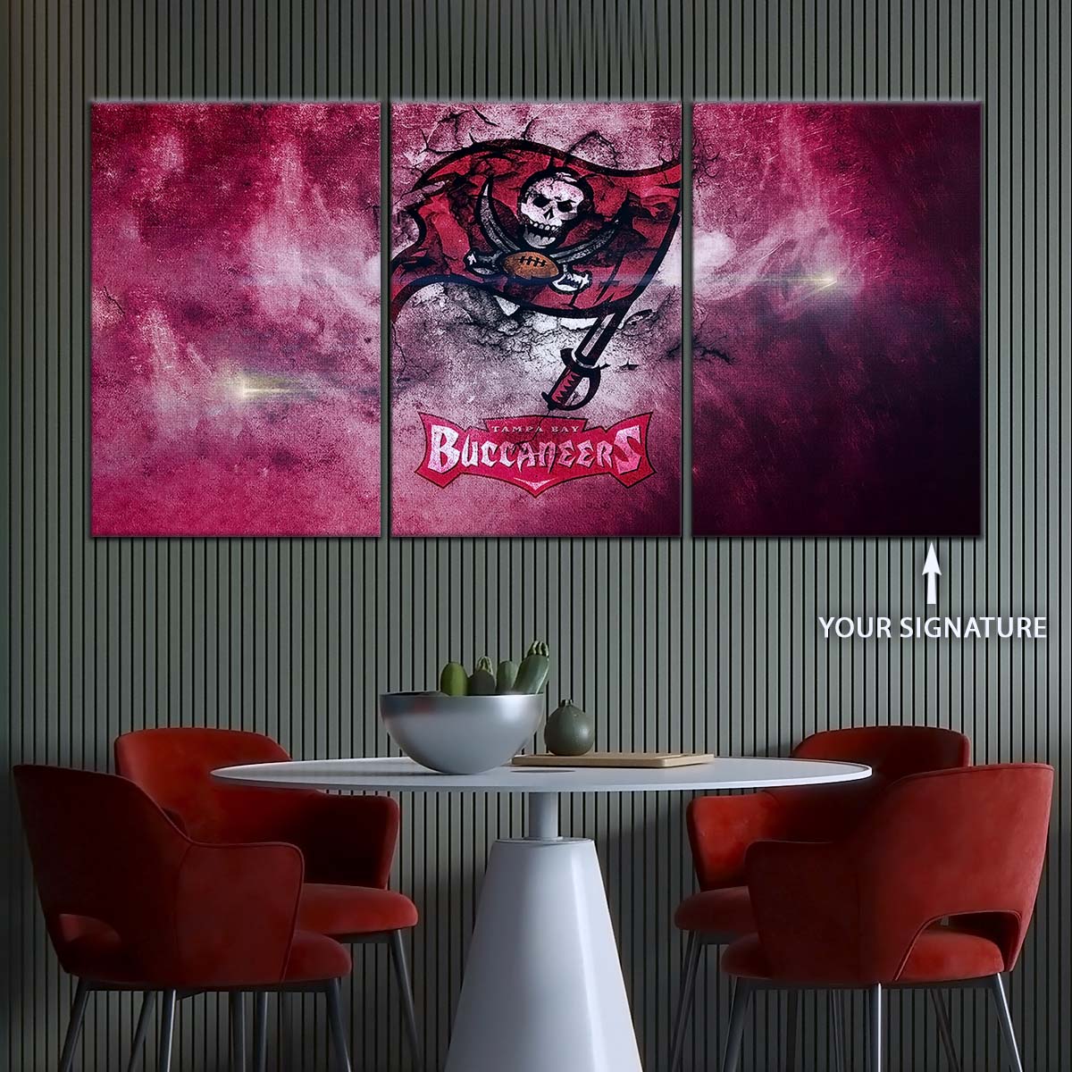 American Football Canvas Wall Art - AF5258 - Tampa Bay Buccaneers - NFL Teams