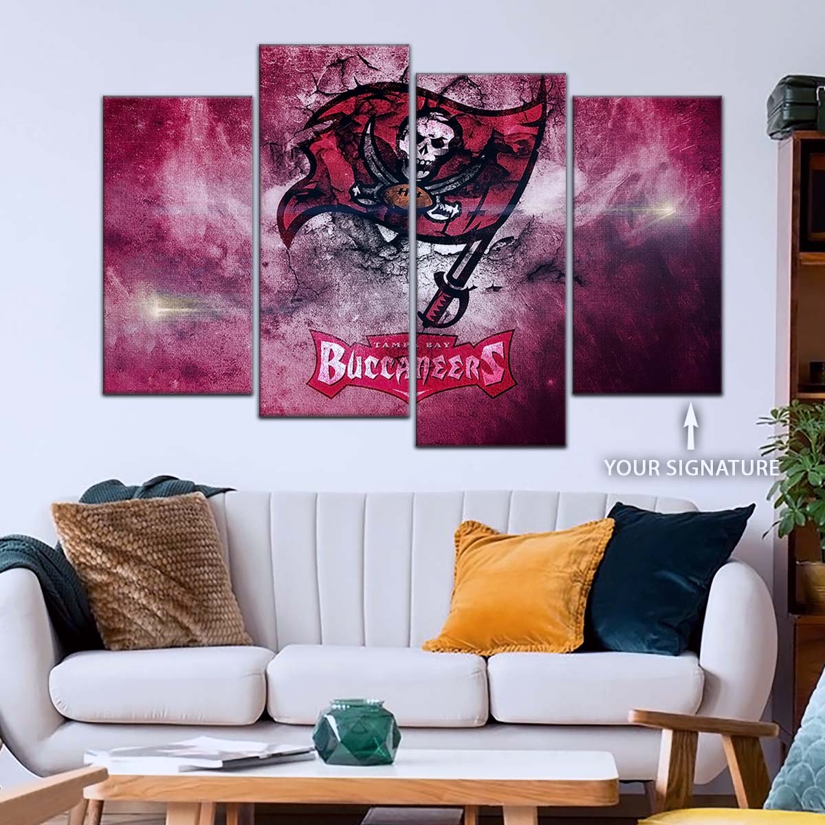 American Football Canvas Wall Art - AF5258 - Tampa Bay Buccaneers - NFL Teams