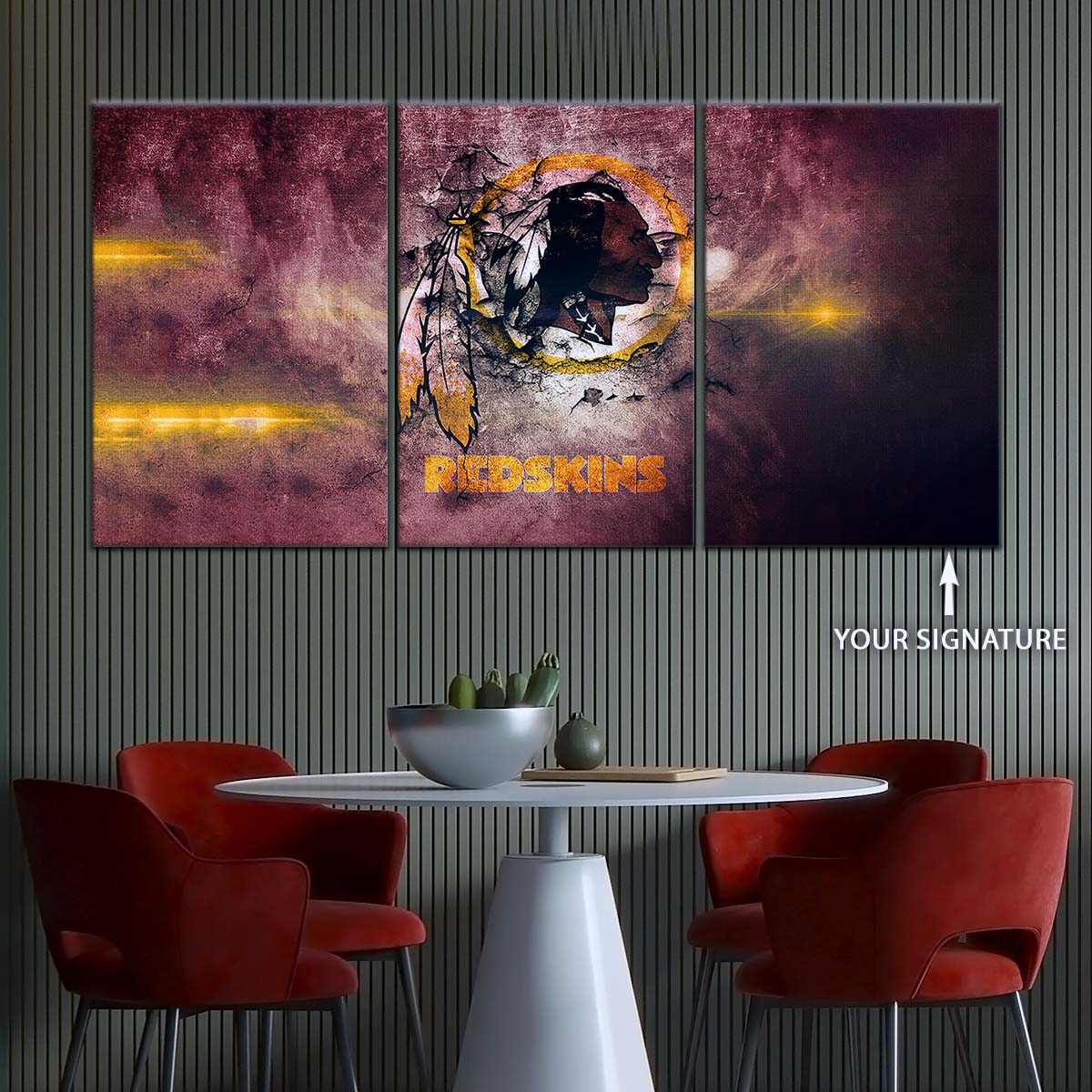 American Football Canvas Wall Art - AF5260 - Washington Redskins - NFL Teams