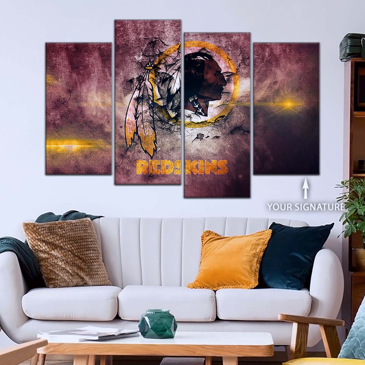 American Football Canvas Wall Art - AF5260 - Washington Redskins - NFL Teams