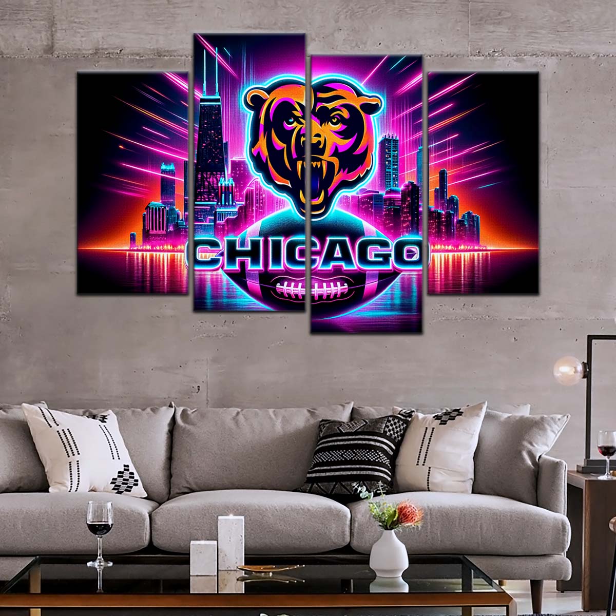 American Football Wall Art - AF5171 - Chicago Bears - NFL Football Team - American Football Poster - American Football Canvas