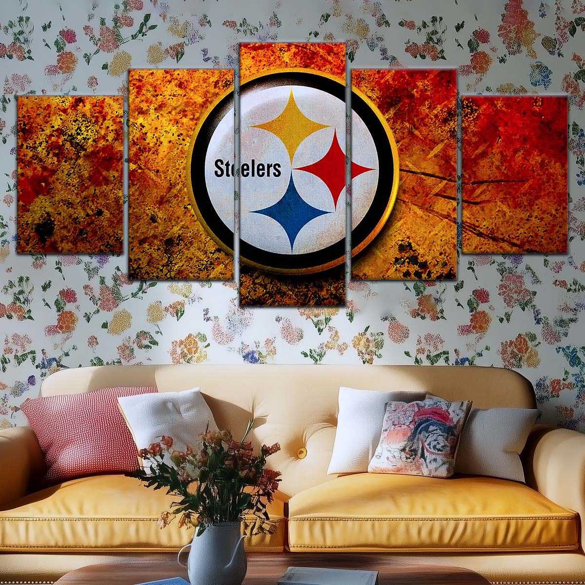 American Football Wall Art - AF5213 - Pittsburgh Steelers - Power & Passion - NFL Football Team - American Football Poster - American Football Canvas