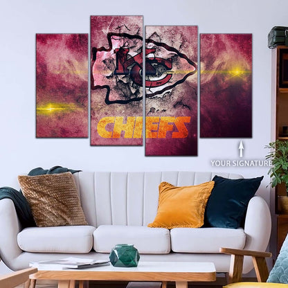 American Football Wall Art - AF5244 - Kansas City Chiefs - NFL Football Team - American Football Poster - American Football Canvas