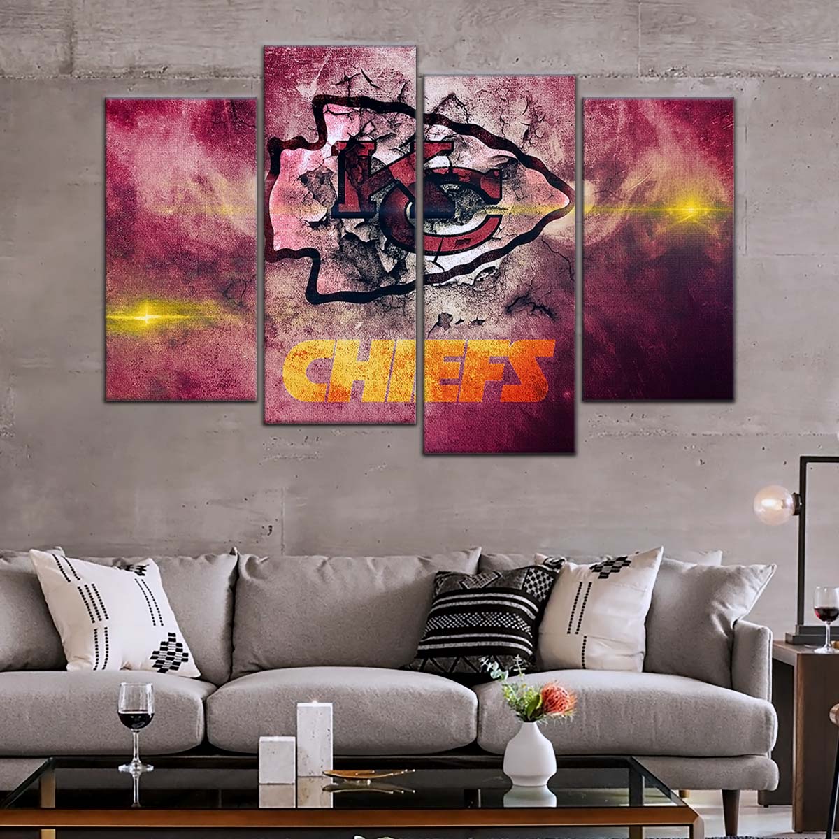 American Football Wall Art - AF5244 - Kansas City Chiefs - NFL Football Team - American Football Poster - American Football Canvas