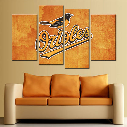 Baseball Wall Art - BB5024 - Baltimore Orioles Baseball - Baseball Poster - Baseball Canvas