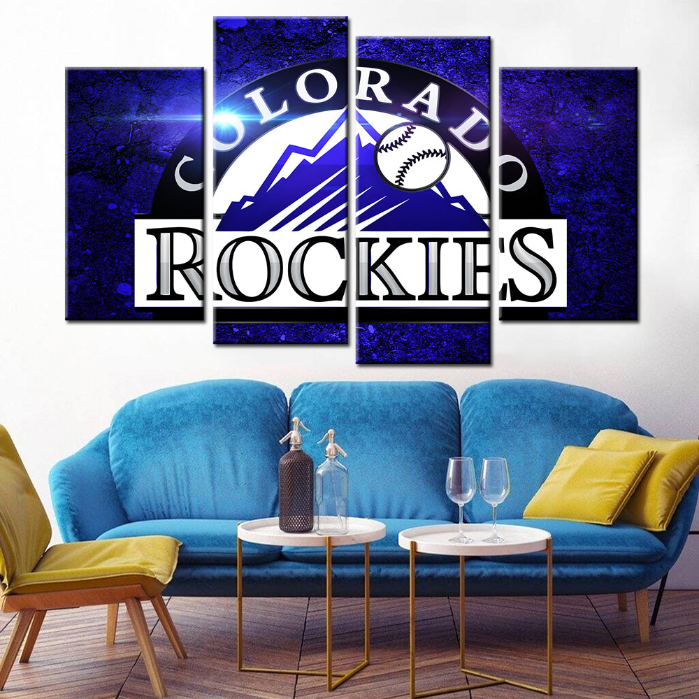 Baseball Wall Art - BB5025 - Colorado Rockies - Baseball Poster - Baseball Canvas