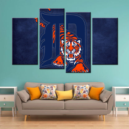 Baseball Wall Art - BB5027 - Detroit Tigers - Baseball Poster - Baseball Canvas