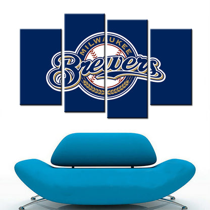Baseball Wall Art - BB5030 - Milwaukee Brewers - Baseball Poster - Baseball Canvas