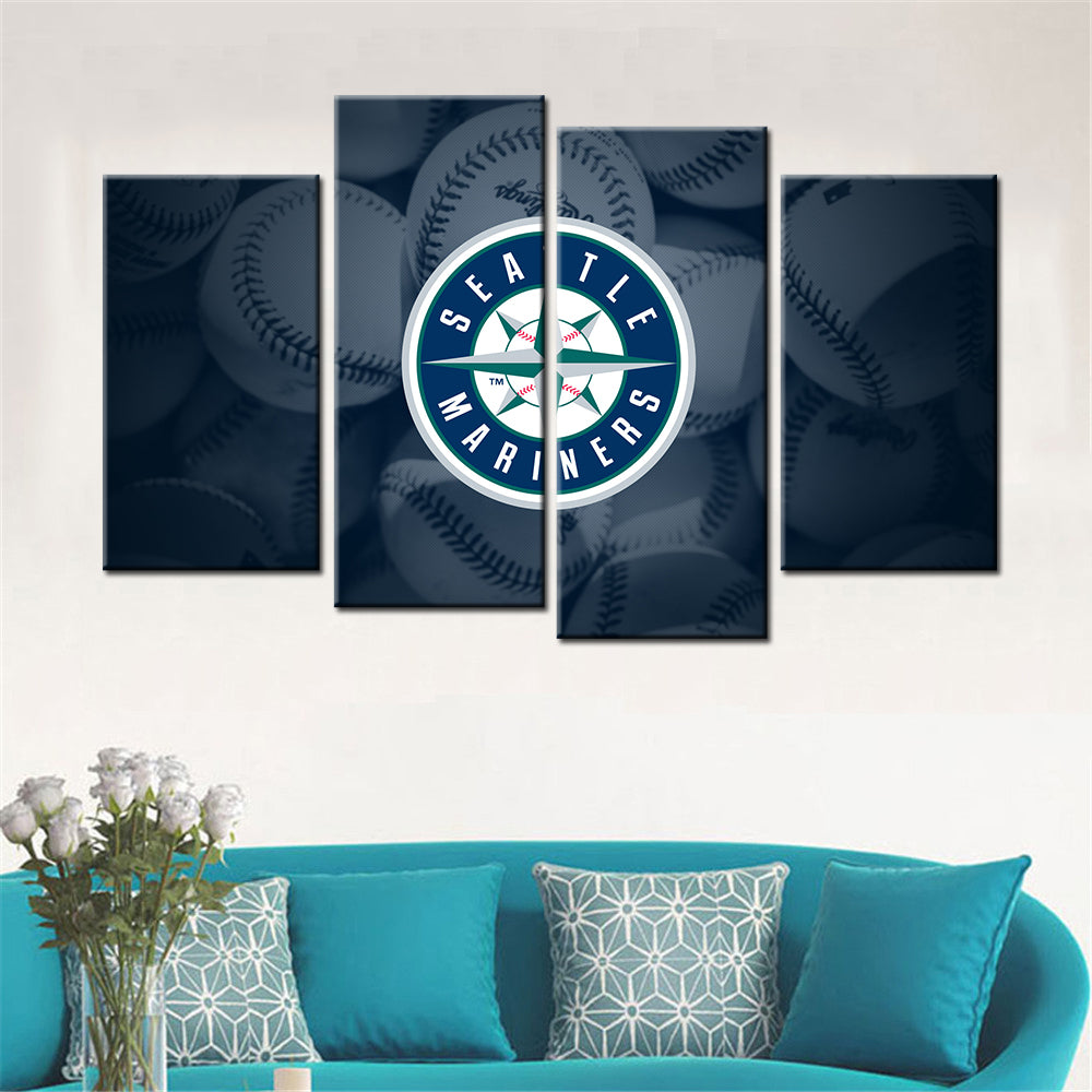 Baseball Wall Art - BB5034 - Seattle Mariners - Baseball Poster - Baseball Canvas