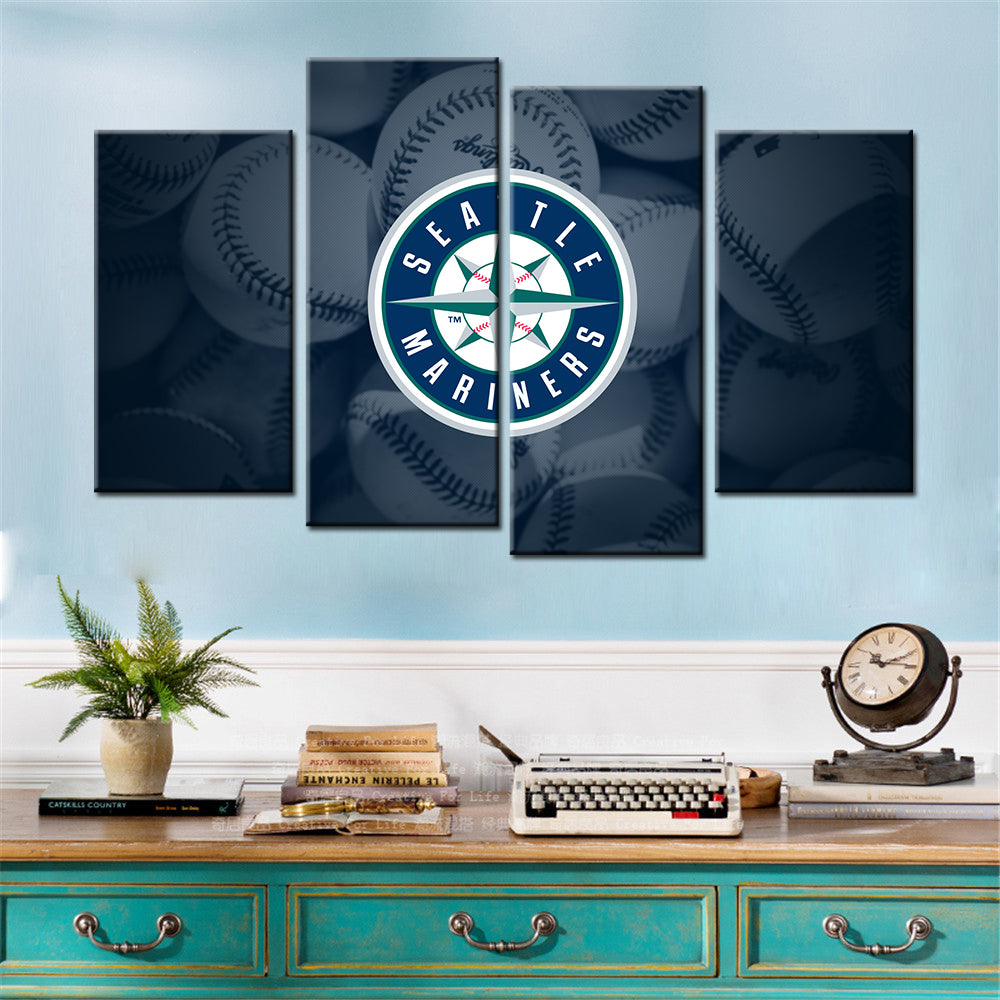 Baseball Wall Art - BB5034 - Seattle Mariners - Baseball Poster - Baseball Canvas